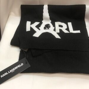 Karl Lagerfeld Black Scarf NWT